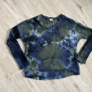 Extra comfy Kismet tie-dyed waffle long sleeve